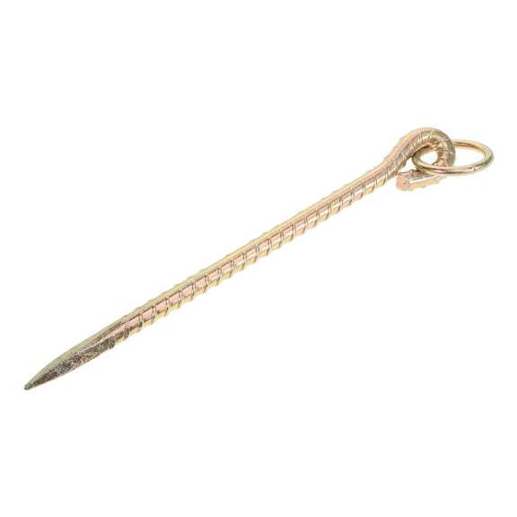 Baluue Golden Iron Garden Edge Stake for Dog Tie Out - Outdoor Pet Leash Anchor 1 Set