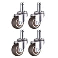 thumbnail image 1 of Shisuyan Universal Wheel Rubber Metal Silver 4Pcs 1.5 Inch Plug Rod For Office Chair, 1 of 9