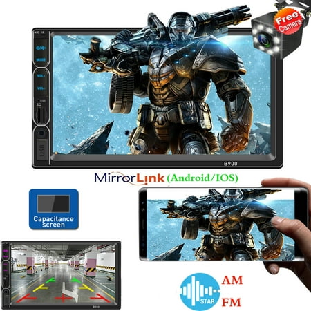 2019 New 7”HD 2DIN Capacitive Touch Screen Car Stereo Radio AM FM USB MP5 Player Phone