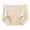 Beige, variant on Women's Seamless Pad Underwear - Discreet Crotch Padding - Tight Pants Strap with Breathable Nylon-Spandex
