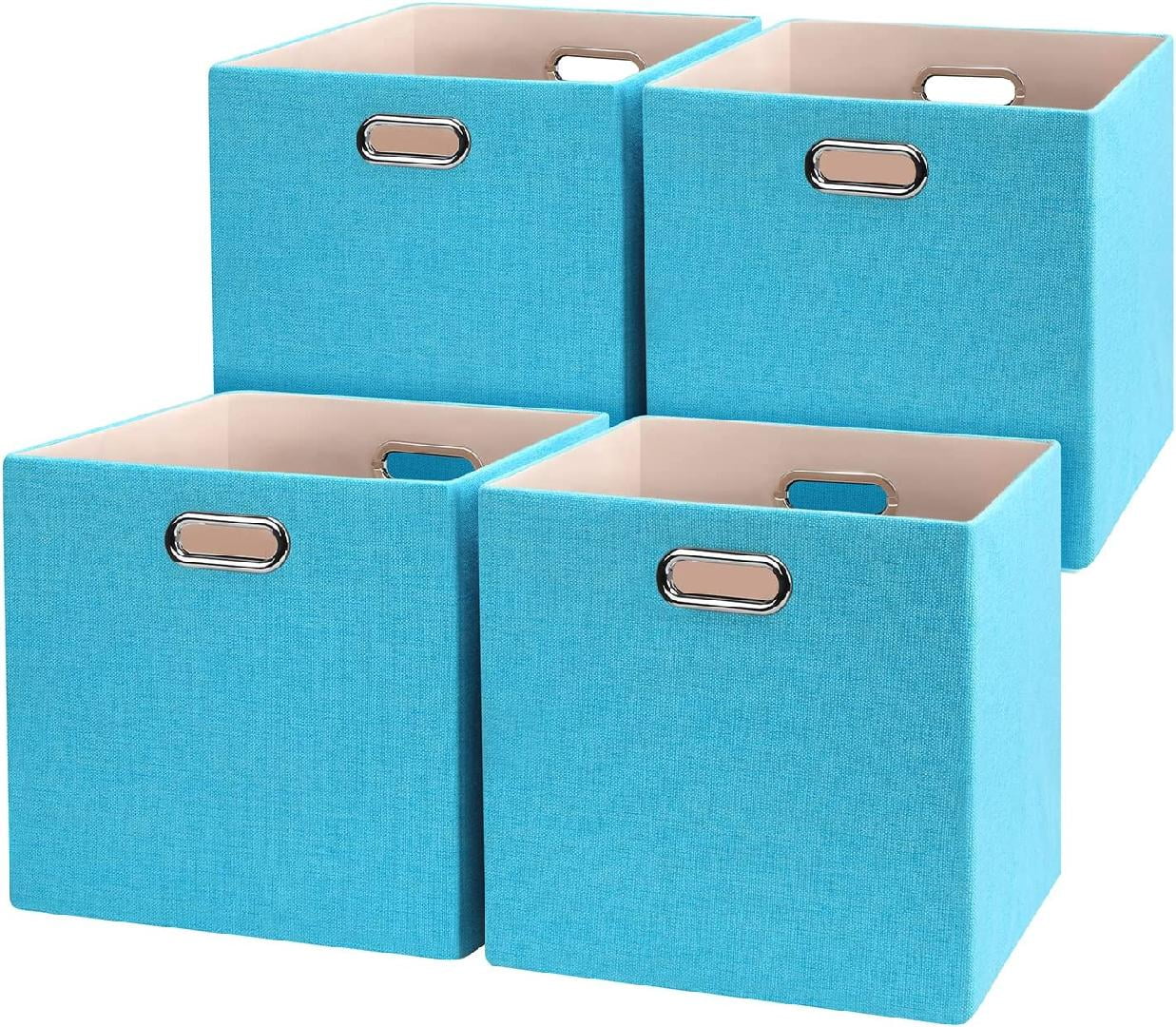 3X Thicker Cube Storage Bins Fabric Storage Cubes, 13 Inch Collapsible