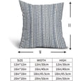 thumbnail image 5 of Blue Boho Striped Pillow Covers 18X18 Inch Set of 2, Herringbone Print Pattern Decorative Throw Pillowcases Outdoor Farmhouse Cushion Case Couch Sofa Bed Decor, 5 of 5