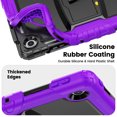 thumbnail image 6 of XYX for Lenovo Tab 10.1 2025 TB-311XU/K10C TB-311FU Case 10.1 inch, 3in1 Heavy Duty Shockproof Tablet Cover with Stand, Shoulder Strap, Purple, 6 of 7