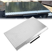 KOJEM Silver Outdoor 36 inch Griddle Grill Hard Cover Lid Waterproof Aluminum Diamond Plate 36" for Blackstone & More