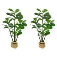 thumbnail image 3 of Artificial Fiddle Leaf Fig Plant in Planter (Set of 2), 3 of 8