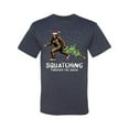 thumbnail image 2 of Wild Bobby, Squatching Through the Snow Bigfoot, Christmas, Men Graphic Tee, Vintage Heather Navy, 5X-Large, 2 of 4