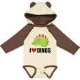 thumbnail image 3 of Inktastic Dinosaur I Love Dinos Prehistoric Jurassic Animal Boys or Girls Long Sleeve Baby Bodysuit, 3 of 5