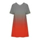 thumbnail image 3 of Puntoco Vestido De Manga Corta Con Cuello En V, Vestido De Verano De Manga Corta De Color Sólido Para Mujer Naranja Xl, 3 of 4