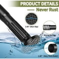 thumbnail image 3 of Tension Shower Curtain Rod 51-126In(4.25-10.5Ft), Long Shower Curtain Rod No Drilling for Window or Bathroom Patio, Spring Shower Rod, Easy to Install Never Rust Rod Diameter 1.26Inch-Black, 3 of 13