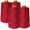 RED, variant on AK Trading 4-Pack RED All Purpose Sewing Thread Cones (6000 Yards Each) of High Tensile Polyester Thread Spools for Sewing, Quilting, Serger Machines, Overlock, Merrow & Hand Embroidery.