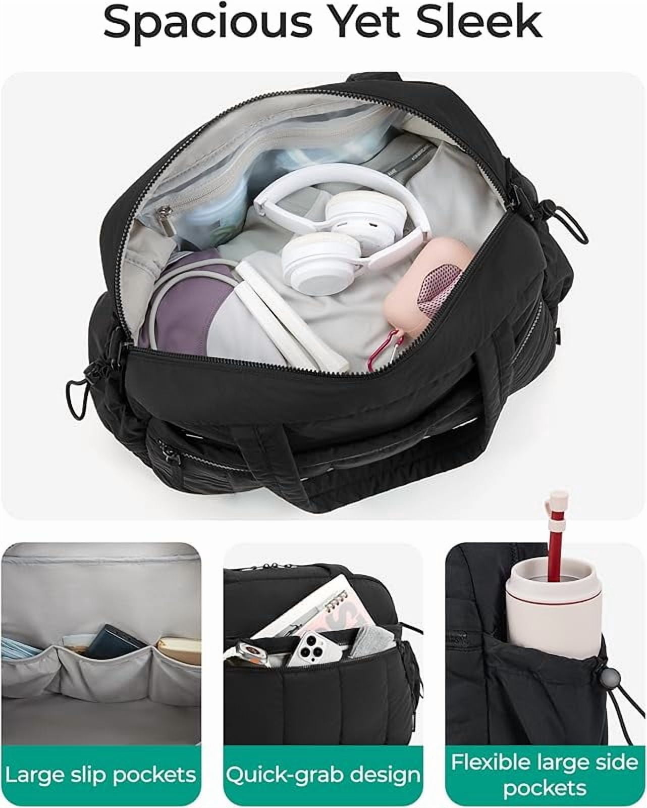 Gym Bag for Women, Duffle Bag for Travel with Wet Pocket, Lightweight Carry on Weekender Duffel, Water Resistant