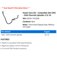 thumbnail image 2 of Heater Hose Set - Compatible with 2005 - 2006 Chevy Uplander 3.5L V6, 2 of 2