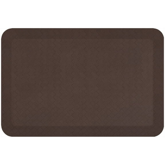 GelPro Designer Comfort Foam Mat Basketweave Brown 20" x 30", Brown