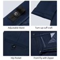 thumbnail image 2 of ETHAN Dark Blue 2 Piece Slim Fit Formal Suit Set for Teens Prom Suit Set Ring Bearer Suit for Junior Suit Size for Young Men 20Y, 2 of 7