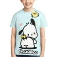 thumbnail image 4 of Sanrio Pochacco Kids T-Shirt 3d Printed Graphic T-Shirts Boys And Girls Short Sleeve Shirts For Youth Kids X-Small, 4 of 6