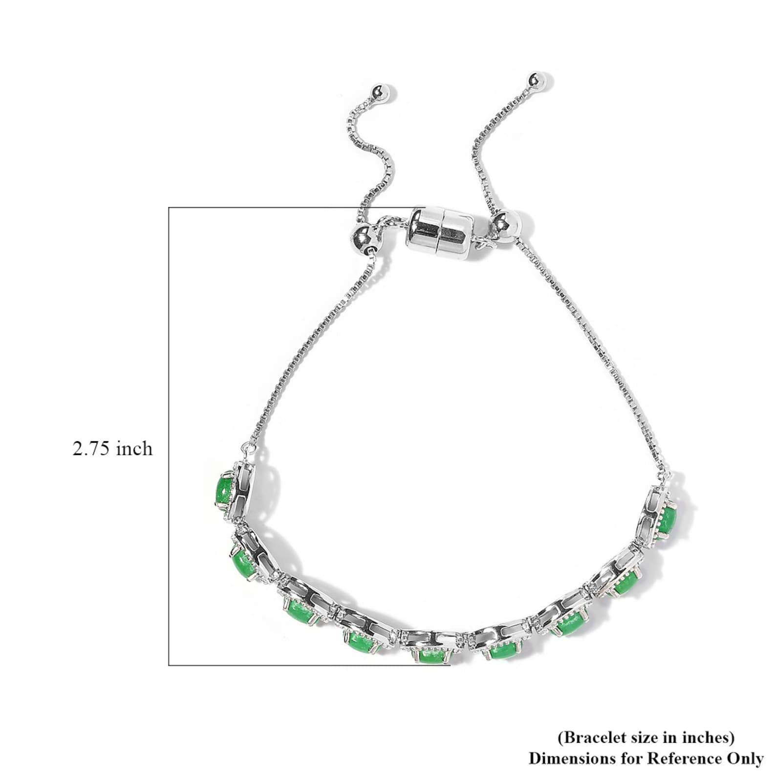 Green Jade Bracelet For Women Art Deco Tennis Bracelet 925 Silver Dainty Wedding Bracelet Vintage Gemstone Bracelet Gift For Her