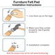 thumbnail image 4 of Almohadillas de fieltro con tornillo para muebles, protectores de patas de 24mm 1" Dia 24pcs, 4 of 7