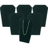 6 Black Velvet Necklace Pendant Chain Earring Display Stands 2.5" Tall