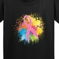 thumbnail image 4 of Inktastic Breast Cancer Awareness Ribbon Art Youth T-Shirt, 4 of 5