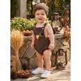 thumbnail image 3 of Cjfdfy Newborn Baby Boy Thanksgiving Turkey Costume Turkey Shorts Overall Romper And Hat 2PS Thanksgiving Turkey Romper Infant Cute My First Thanksgiving Clothes 0-18M, 3 of 9
