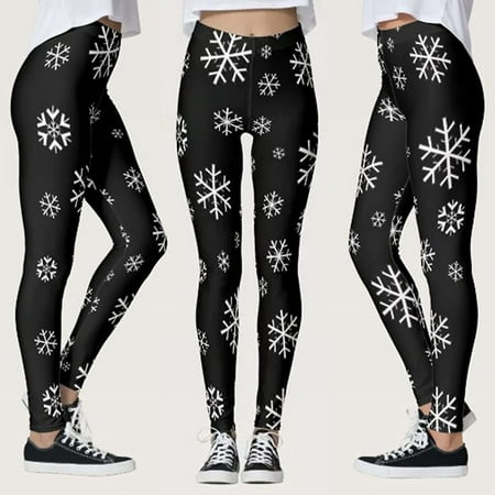 

TIANEK Casual Christmas Print Mid Waist Loose Long Yoga Pajama Pants for Women Reduced Price