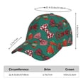 thumbnail image 2 of Fotbe red and green bow tie Gorro Clásico de Béisbol, Gorra Ajustable con Broche Snapback, Gorro de Exterior de Algodón Suave, 2 of 6