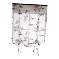 thumbnail image 1 of Cravate de Rideau Courte Rideau de Fenêtre Voile Gaze pour Balcon Salle de Bain Rose, 1 of 8