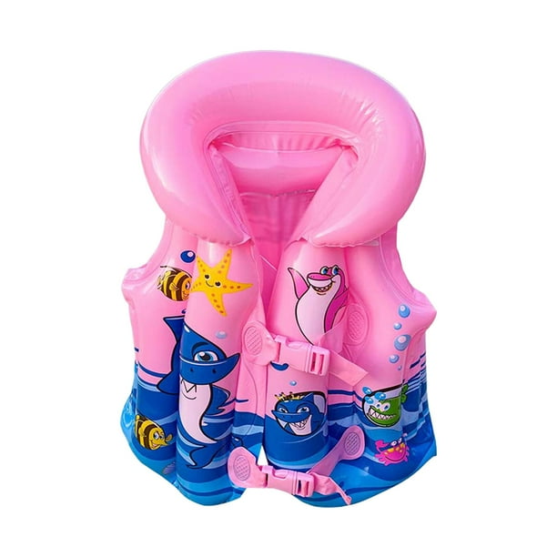 Chaleco salvavidas inflable para niños, chaleco salvavidas de flotabilidad para navegación, kayak y agua. Rosa XL