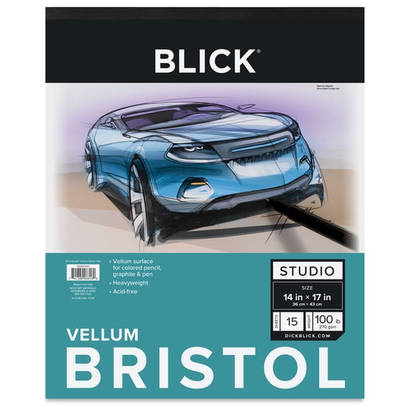 Blick Bristol Pad - 14" x 17", Vellum, 15 Sheets