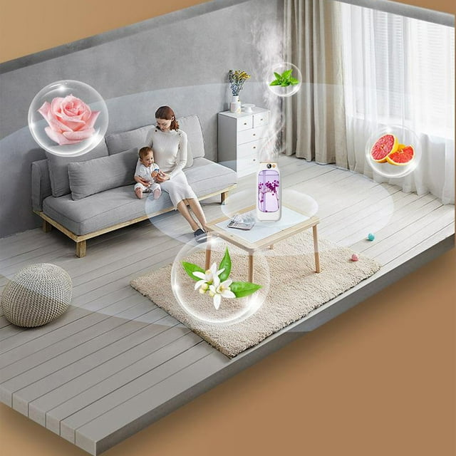 Xihbxyly Difusor de Aromas, Difusor de Aceites de 5 Velocidades, 180 Ml Sin Agua, Funcionamiento Silencioso, Desodorante para Hogar, Oficina, Hotel, Spa, Relajación, Alivio Del Estrés, Usb Incluido,