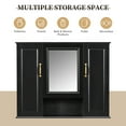 thumbnail image 6 of Euroco 36'' Medicine Cabinet, Wall Mounted Bathroom Storage Cabinet, Modern Bathroom Wall Cabinet with Mirror, Mirror Cabinet with 3 Doors (Not Include Bathroom Vanity ), 6 of 9
