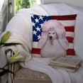 thumbnail image 3 of Carolines Treasures BB9717PW1414 White Standard Poodle Patriotic Fabric Decorative Pillow  14Hx14W multicolor, 3 of 4