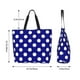 thumbnail image 5 of Fotbe Navy And White Polka Dot Bolsa Tote Estética de Lona con Estampado para Mujer - Bolsa Reutilizable de Hombro Casual para Vacaciones, Compras, Trabajo y Gimnasio, 5 of 8