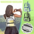thumbnail image 4 of Anuirheih Clear Backpack, Heavy Duty Small Plastic Backpacks with Reinforced Straps for Game Stadium School Work Sport(12x16inch）, 4 of 7