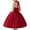 Red, variant on MOJOGO Girls Halter Dresses Formal Waist Cinched A Line Dress Sleeveless Square Neck Wedding Flower Brithday Party Gown White