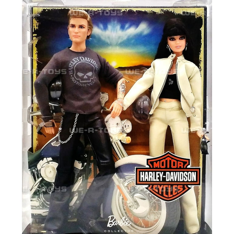 Barbie Collector Pink Label Harley-Davidson Motor Cycles Barbie & Ken Doll  Set
