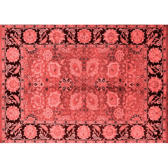 Ahgly Company Indoor Rectangle Oriental Red Traditional Area Rugs, 2' x 3'
