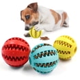 thumbnail image 1 of 3-Pack Rubber Dog Treat Dispensing Balls - Durable Interactive Snack Puzzle Toy, Teeth Cleaning & Educational, Solid Pattern, All Breed Sizes Compatible, Non-Toxic Material, No Battery Needed, 1 of 5