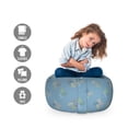 thumbnail image 2 of Pastel Storage Toy Bag Chair, Spiral Forms and Circles Pattern Windmill Rotational Twirls Cartoon, Stuffed Animal Organizer Washable Bag, Large Size, Blue Grey and Multicolor, by Ambesonne, 2 of 3