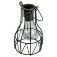 thumbnail image 5 of Northlight 6.5" Black Geometric Edison Outdoor Hanging Solar Lantern with Handle, 5 of 5