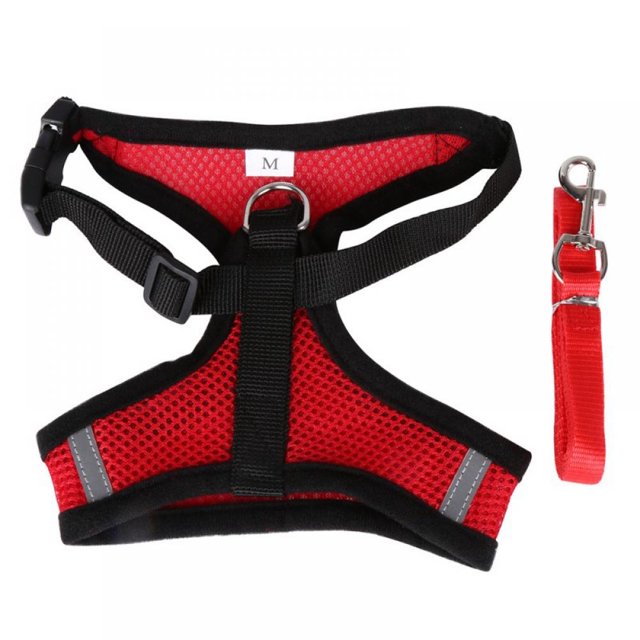 Dog Harness No Pull, Pet Harnesses with Dog Collar, Adjustable Outdoor Vest for Small, Medium, Large, Extra Large Dogs, Easy Control Handle for Walking