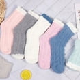 thumbnail image 3 of Springcorner 7 Pairs Womens Fluffy Socks, Winter Warm Socks, Soft Cozy Socks, Coral Fleece Floor Casual Socks Home Sleeping Socks, 3 of 10