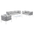 thumbnail image 2 of Modway Harmony 8-Piece  Sunbrella® Outdoor Patio Aluminum Seating Set in Gray Gray, 2 of 10