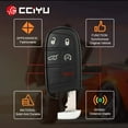 thumbnail image 4 of CCIYU 2 X Flip Key Fob Blade (CASE) 5 Buttons Replacement for Jeep for Compass for Trackhawk for Renegade for Fiat 500L for Smart Keyless Entry Remote Key Fob (M3N-40821302) with FCC: 7812A-40821302, 4 of 7
