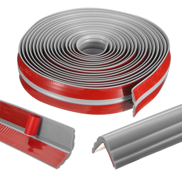 Protector de esquina de pared Uxcell 1.57" 20 pies Moldura de pared autoadhesiva Gris
