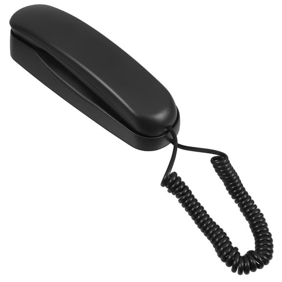 PTOOTP 1Set Corded Wall-Mounted Telephone Black Home Use Wall Phone with Clear Calls