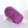 thumbnail image 6 of Cuoff 2Pcs Cylindrical Pillow Comfortable Roll Pillow Microbead Jelly Bean Bed Pillow Tube Pillow Cushion for Head, Neck, Back Support(Black+Purple), 6 of 18