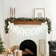 thumbnail image 1 of Jardin decorativo navideño, arbol de navidad, luces LED, adornos de madera, colgantes de cristal, metal resistente, diseño 3D, para exterior, ideal para terraza, 1 of 8