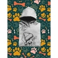 thumbnail image 3 of Jolly Corgi W Santa Hat Hoodie Men - Men Hoodie, Sport Grey, Small, 3 of 4