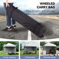 thumbnail image 2 of Commercial heavy - duty pop - up canopy tent: 2 removable side panels, privacy, wheeled carry bag, 4 sandbags - portable sun shelter para camping, beach parties & events, 2 of 5